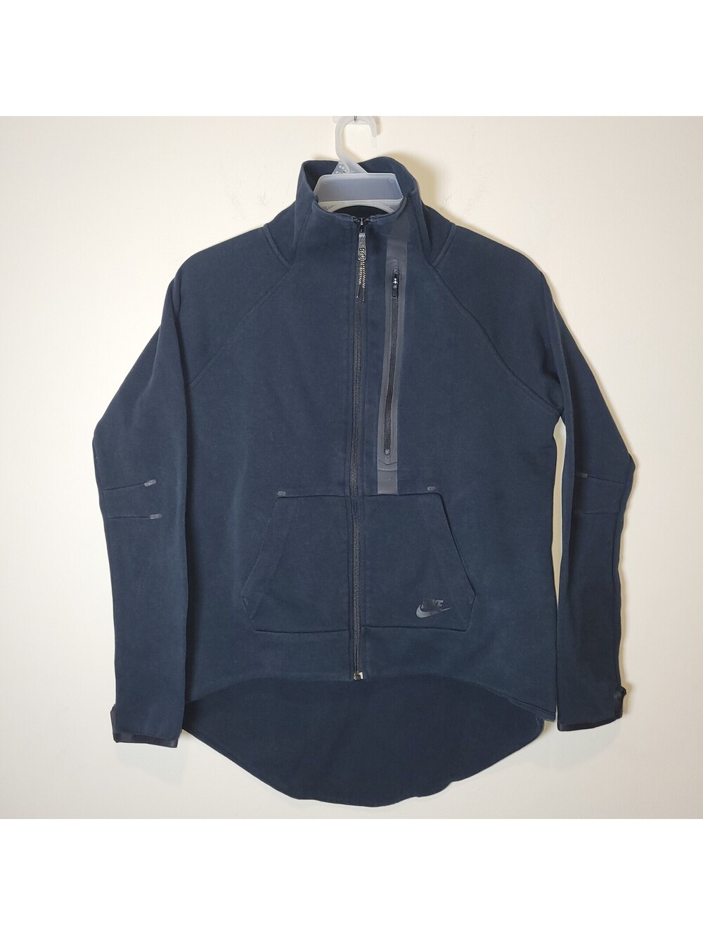 Nike Tech Fleece Full Zip Jacket Women sz L Dark Blue Activewear Hoodie